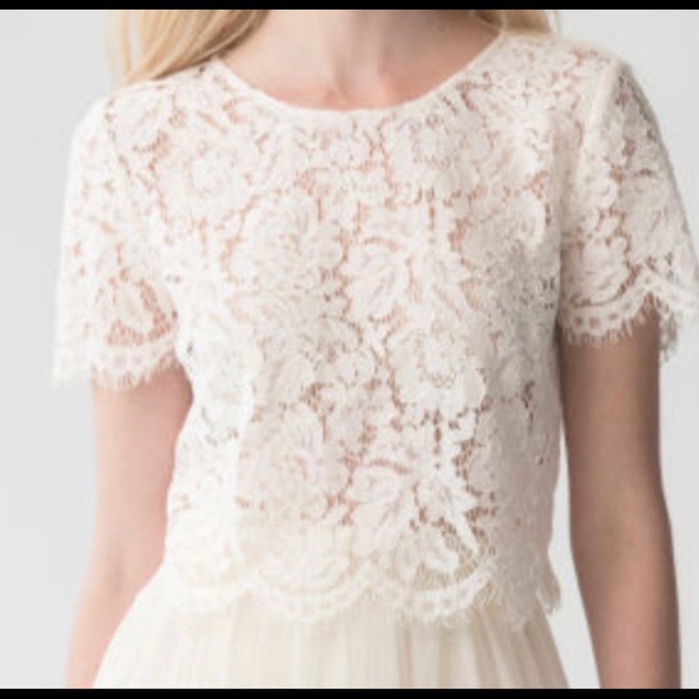 Jenny Yoo lace topper NWT size XL